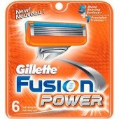 Gillette Fusion Power (6) сменные картриджи в упаковке