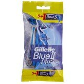 Gillette Blue ll Plus Razor 2 Blades Fix + Gillette Blue lll (5+1) одноразовые мужские станки для бритья