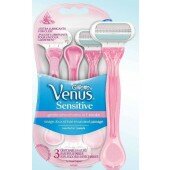 Gillette Venus Sensitive (3) одноразовые женские станки для бритья